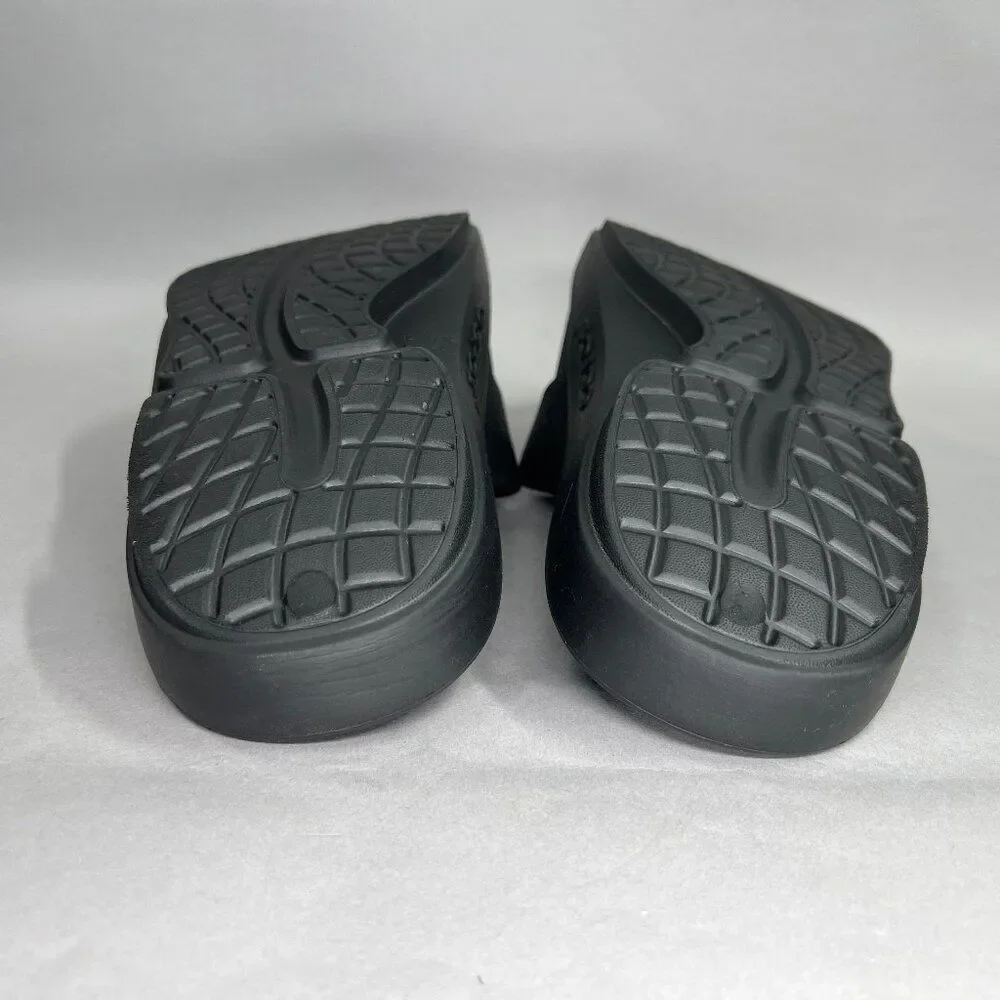 Oofos OOahh‎ Sandals Men's Size 10 Black Running Recovery Active Beach Slides